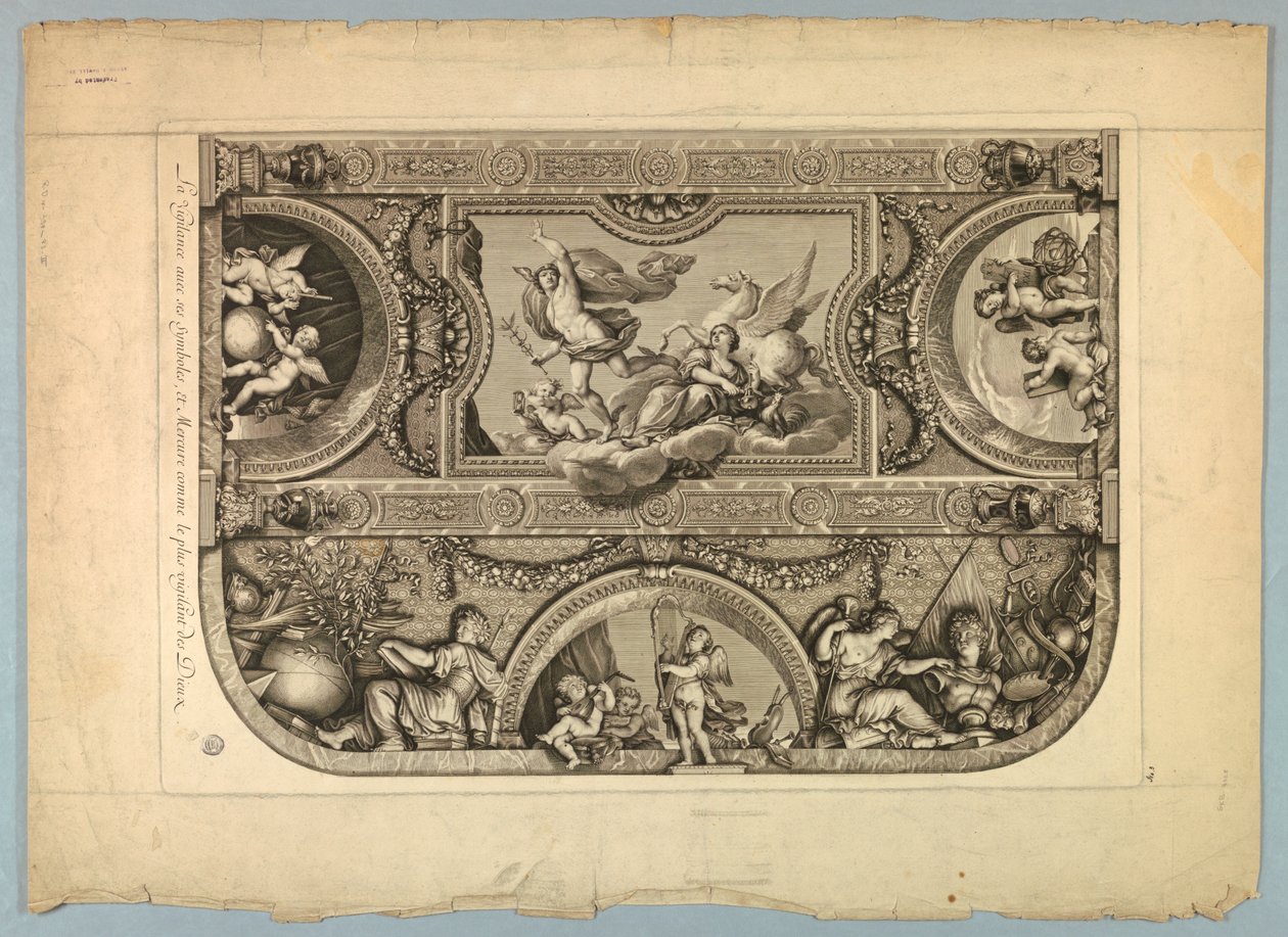 LeBrunin ja Mignardin koristeet Versaillesin palatsissa tekijältä Unknown artist