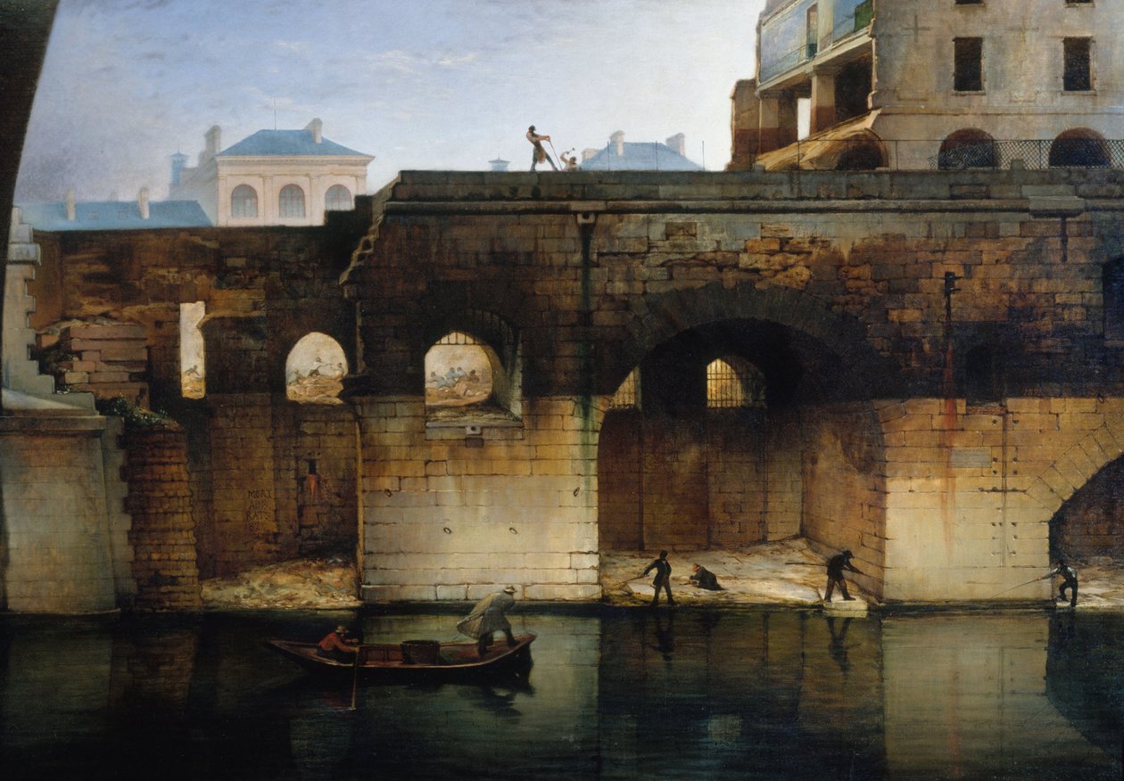 Vanhan Hôtel-Dieun purkaminen; "cagnards", 1878 (öljy kankaalle). tekijältä Unknown artist