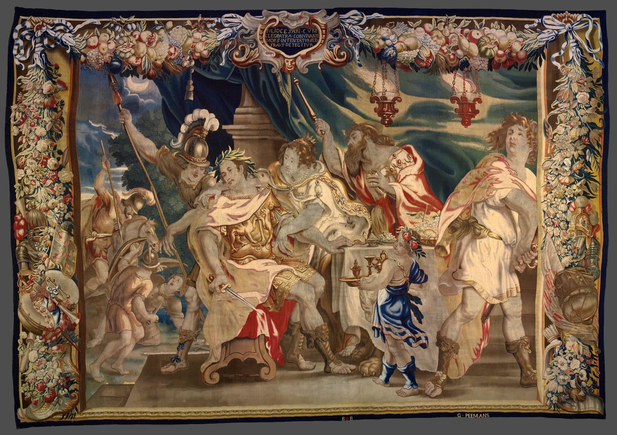 Caesarin ja Kleopatran murhasuunnitelman löytäminen teoksesta The Story of Caesar and Cleopatra (Caesarin ja Kleopatran tarina) tekijältä Unknown artist