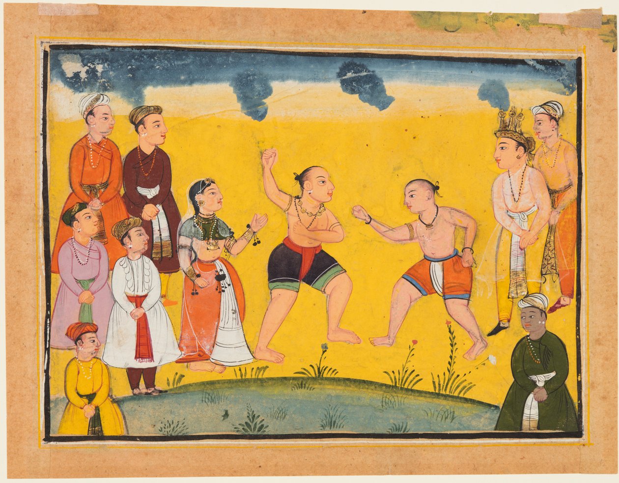 Draupadi pelastettu sieppauksesta, Mahabharatasta tekijältä Unknown artist