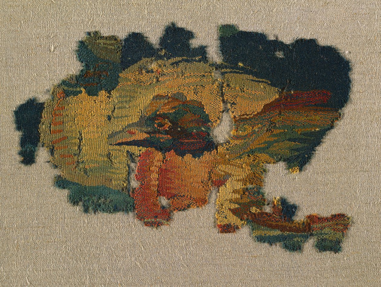 Ankan pää suuresta verhosta tekijältä Unknown artist
