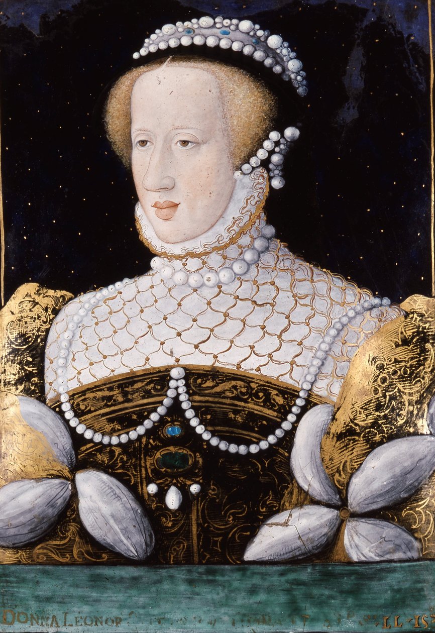 Eleonore of Habsburg (tai Itävalta) (1498 - 1558), emali tekijältä Unknown artist