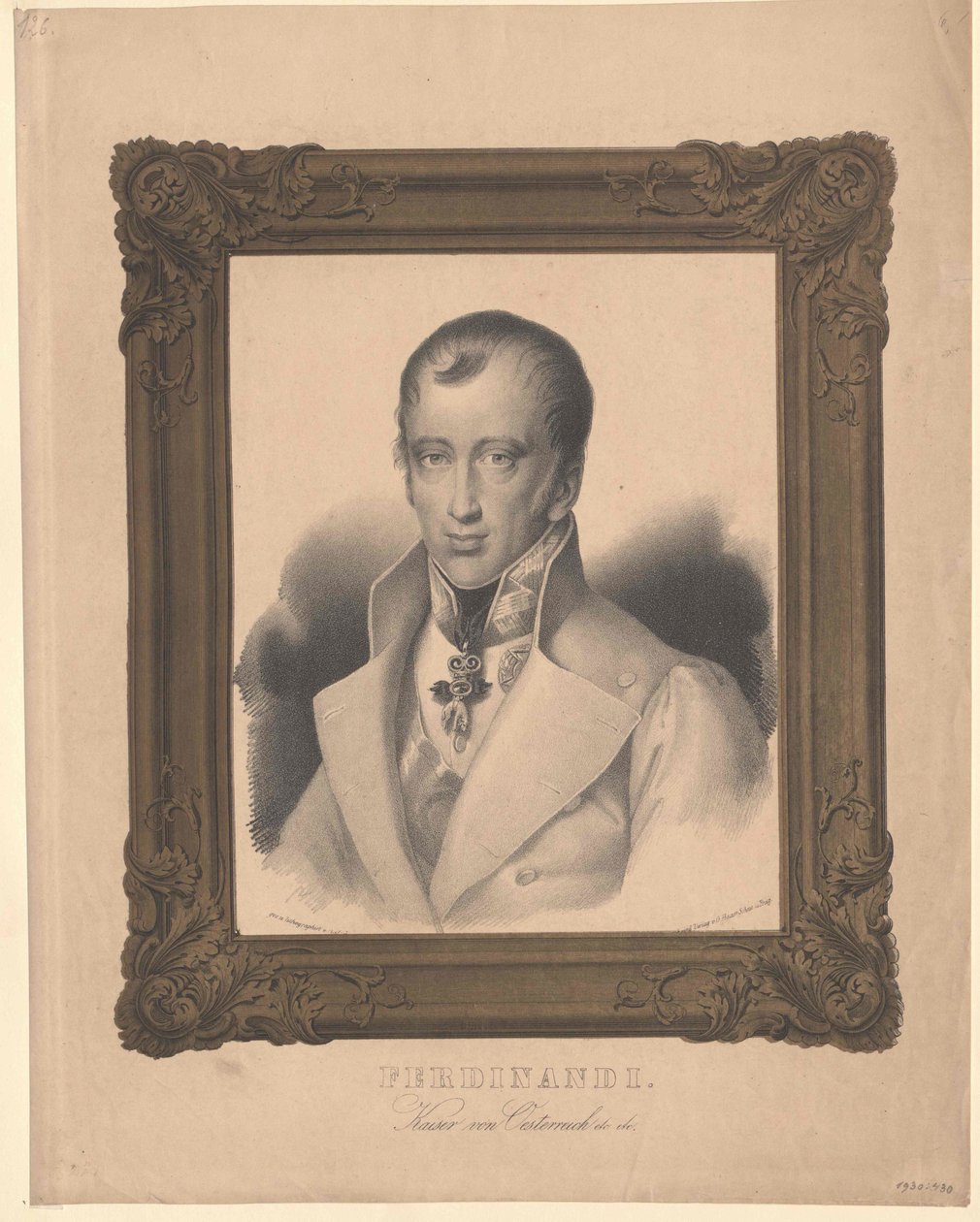 Itävallan keisari Ferdinand I (tulosta) tekijältä Unknown artist
