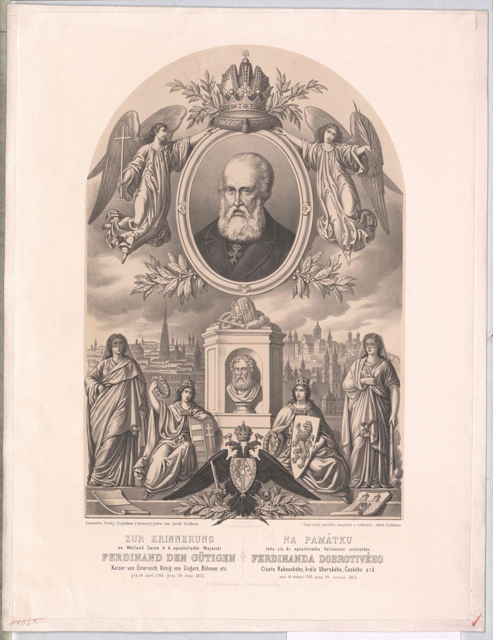 Itävallan keisari Ferdinand I (tulosta) tekijältä Unknown artist