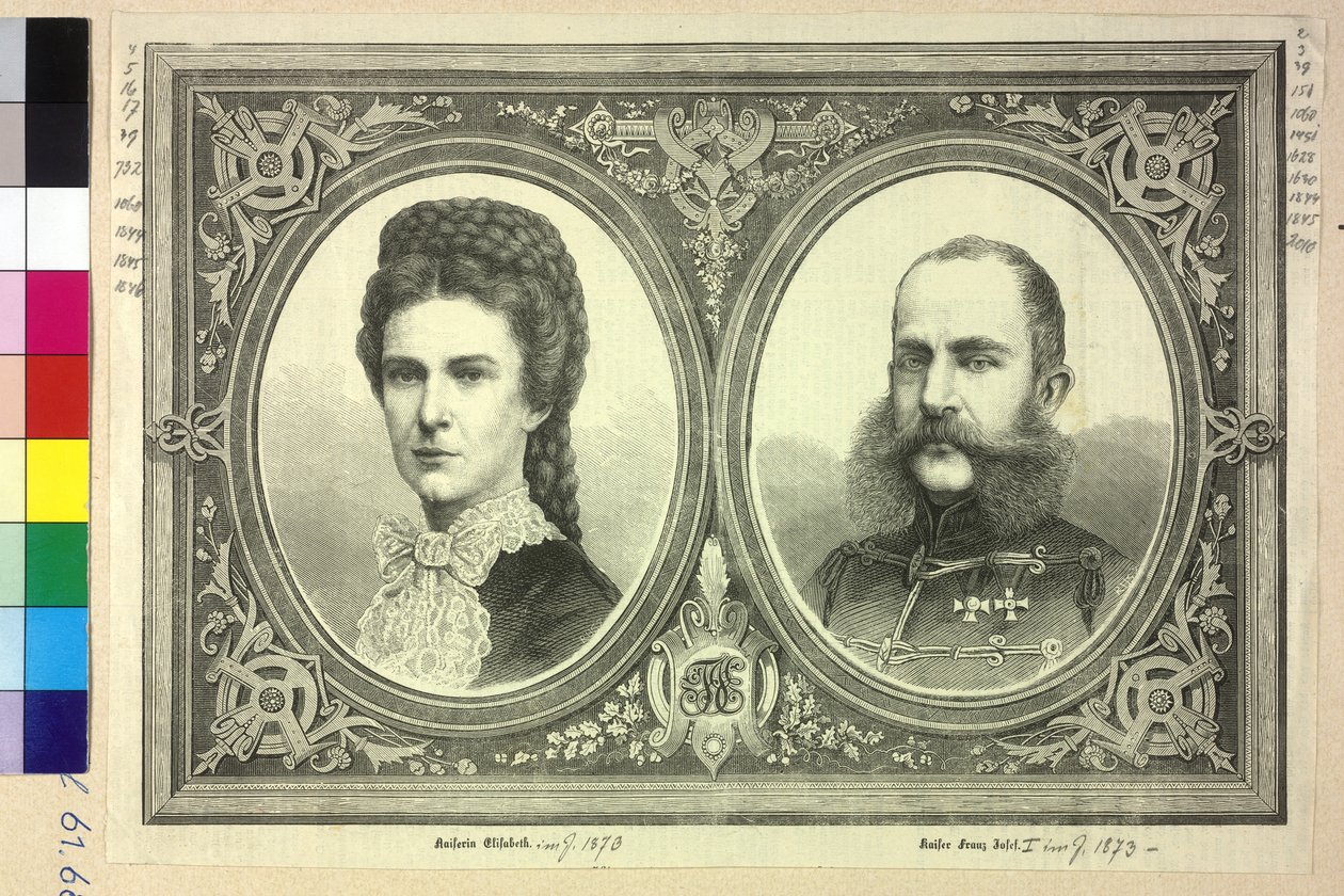Itävallan keisari ja Elisabeth Franz Joseph I. tekijältä Unknown artist