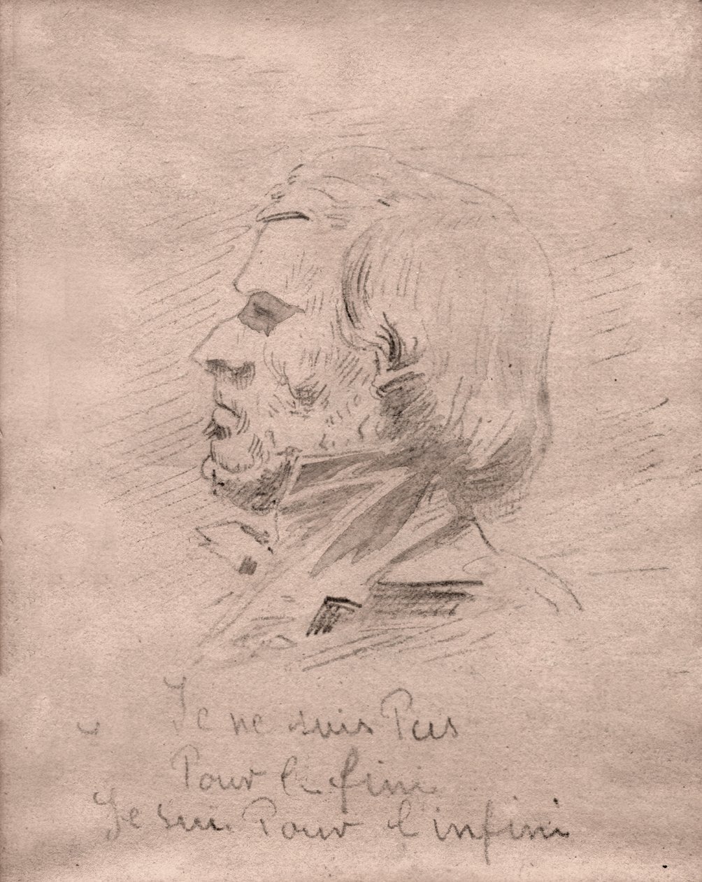 Eugene Delacroix. (piirustus, noin 1850) tekijältä Unknown artist
