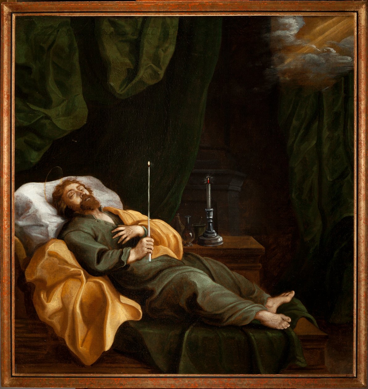 Vanhenee (La bonne mort). Öljy kankaalle. 1700-luvulla. tekijältä Unknown artist
