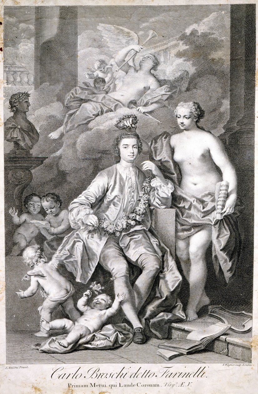Farinelli (Carlo Broschi, osa; 1705 - 1782). tekijältä Unknown artist