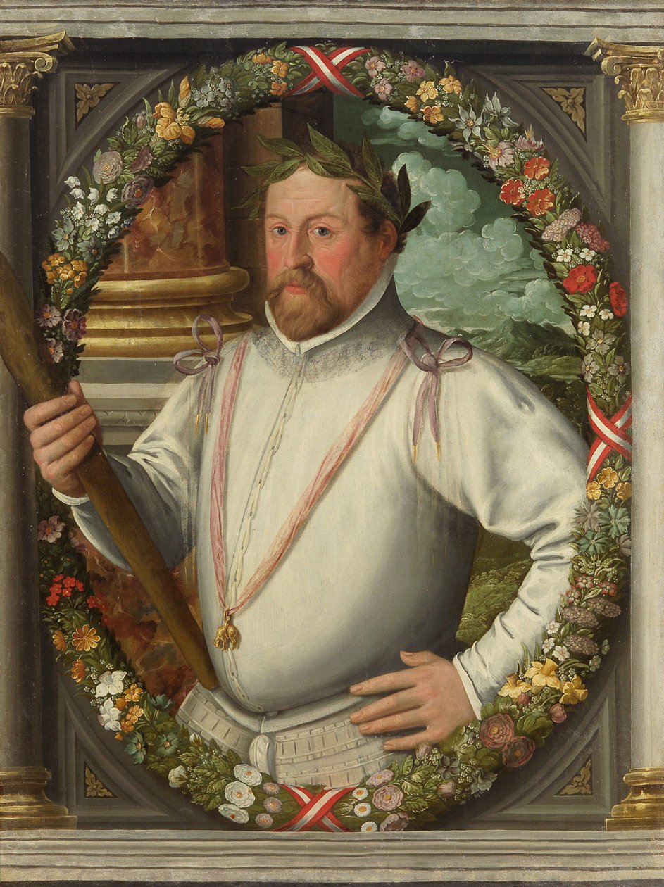 Ferdinand II Tirolilainen (Habsburg), Itävallan arkkiherttua - Ferdinand II:n (1529-1595), Itävallan arkkiherttua, Anonyymi muotokuva. Öljy kankaalle, c. 1573. Taidehistoriallinen museo, Wien tekijältä Unknown artist