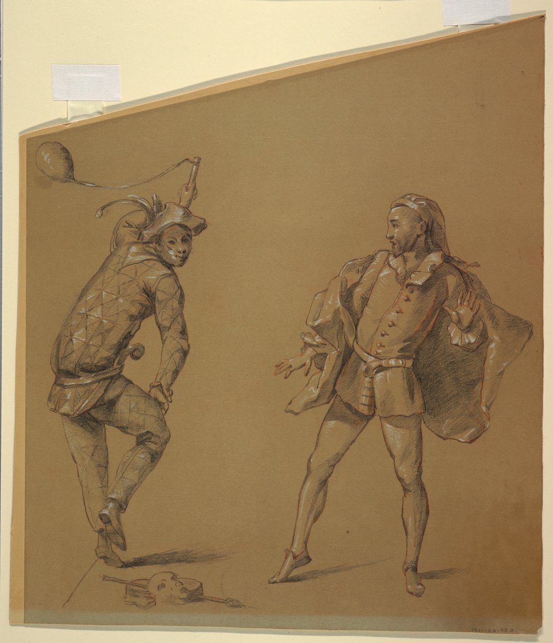Kuvatutkimukset klavikordin kannen suunnittelua varten tekijältä Unknown artist