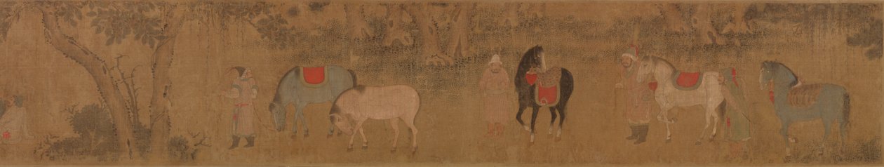 Figuurit ja hevoset maisemassa tekijältä Unknown artist