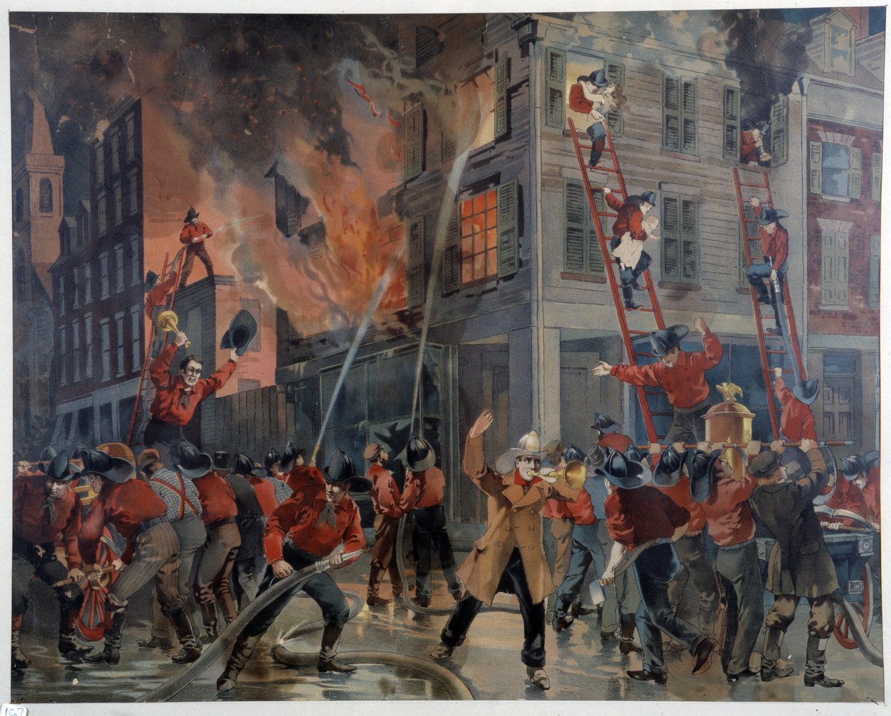 Palo ja palomiehet New Yorkissa tekijältä Unknown artist