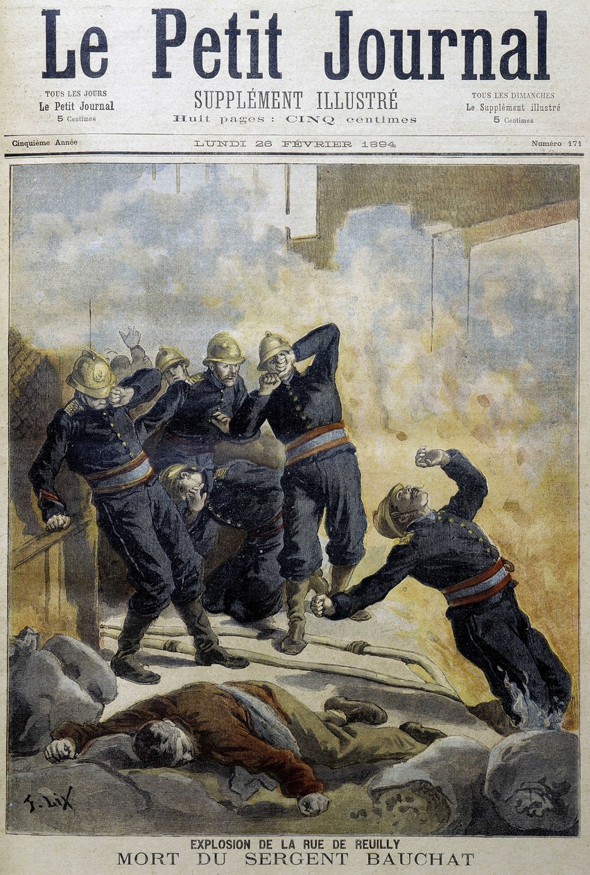 Palomiehet: rue de Reuillyn räjähdys - "" Le Petite Journalissa"" tekijältä Unknown artist