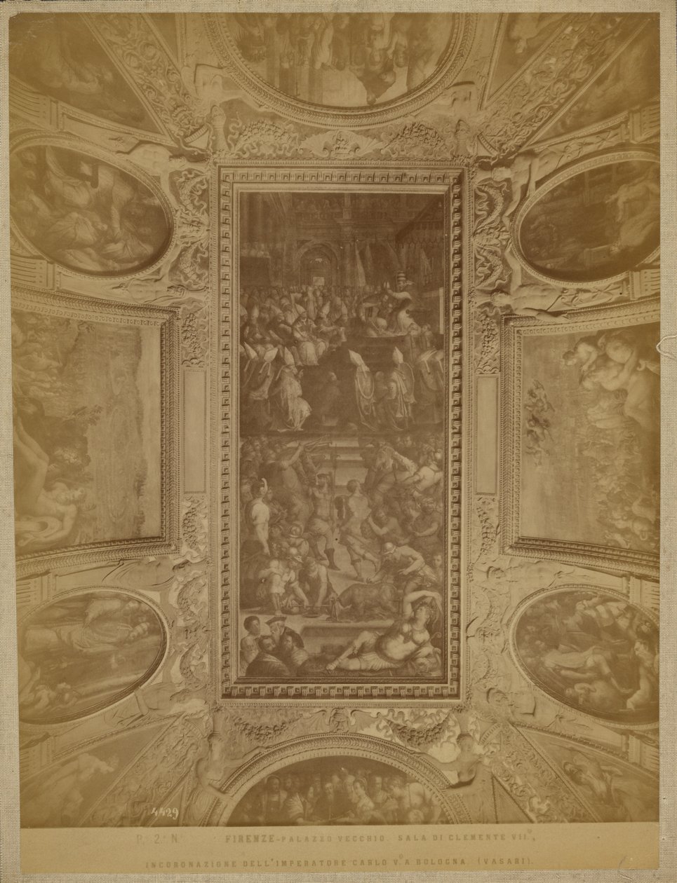 Firenze - Palazzo Vecchio. Klemens VII:n sali, keisari Kaarle V:n kruunajaiset. tekijältä Unknown artist