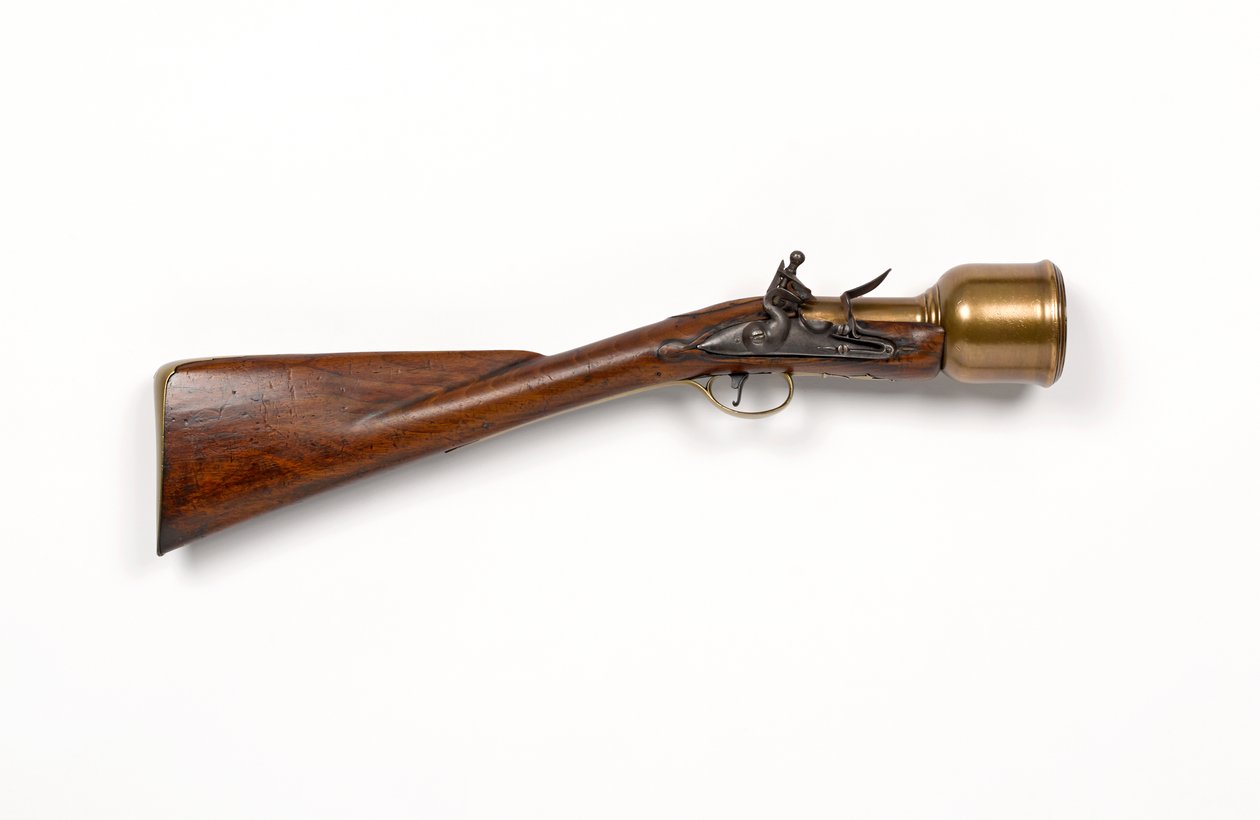 Flintlock-käsilaasti n. 1760-1770 (laasti, käsi, piikivi) tekijältä Unknown artist