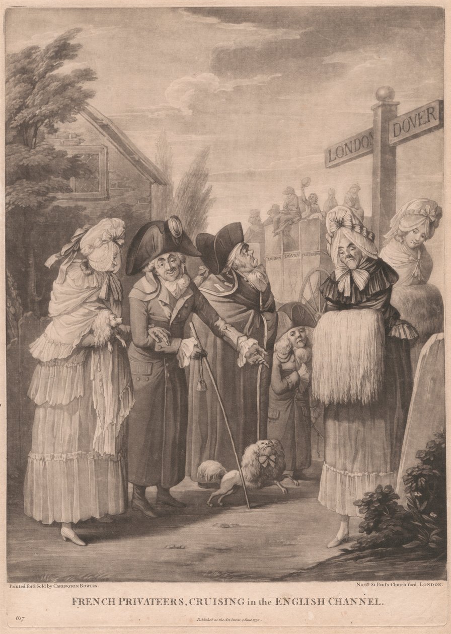 Ranskalaiset sotilaat, risteilyt Englannin kanaalissa tekijältä Unknown artist