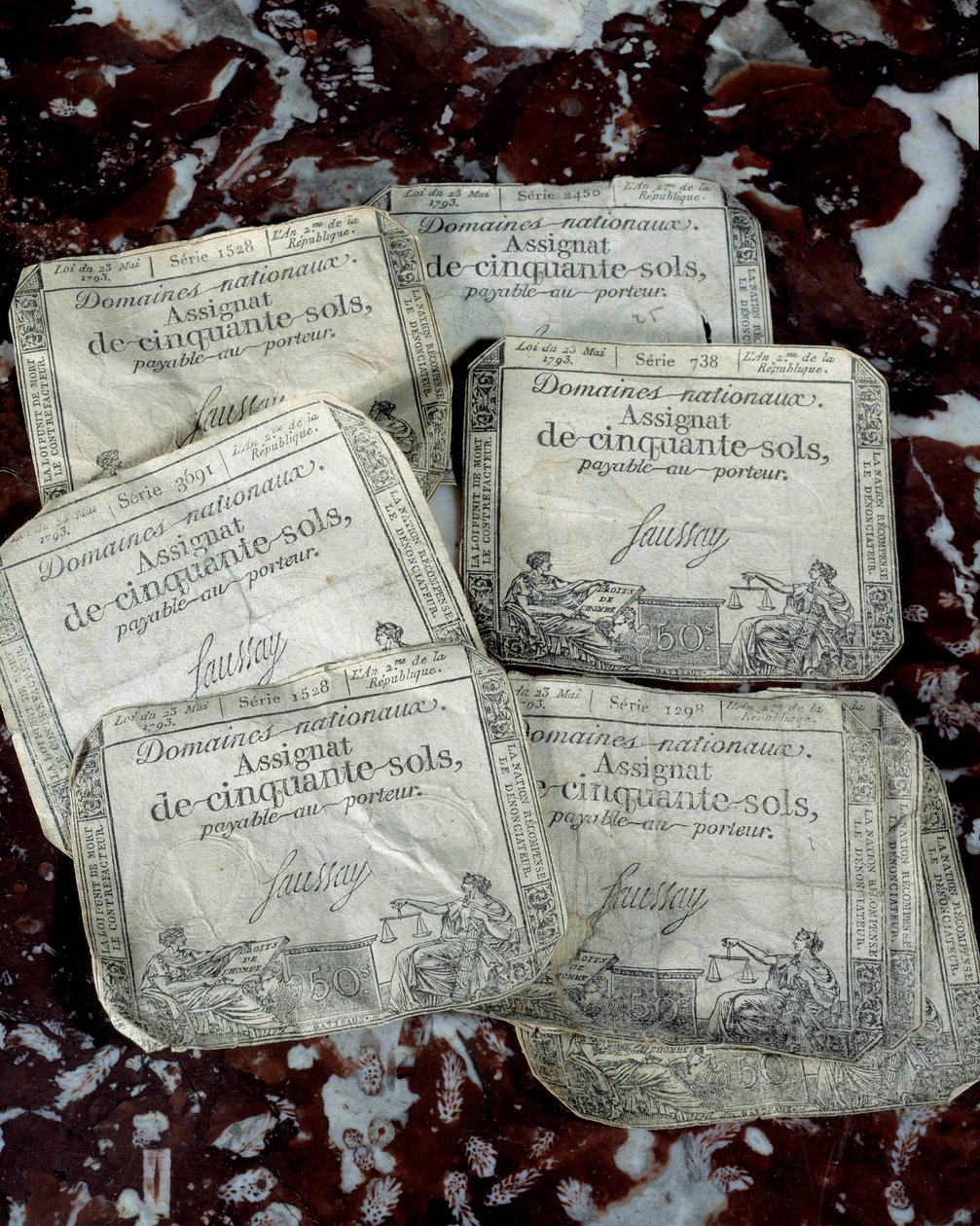 Ranskan vallankumous: paljon vallankumouksellisia tehtäviä. 1700-luvun yksityinen kokoelma tekijältä Unknown artist