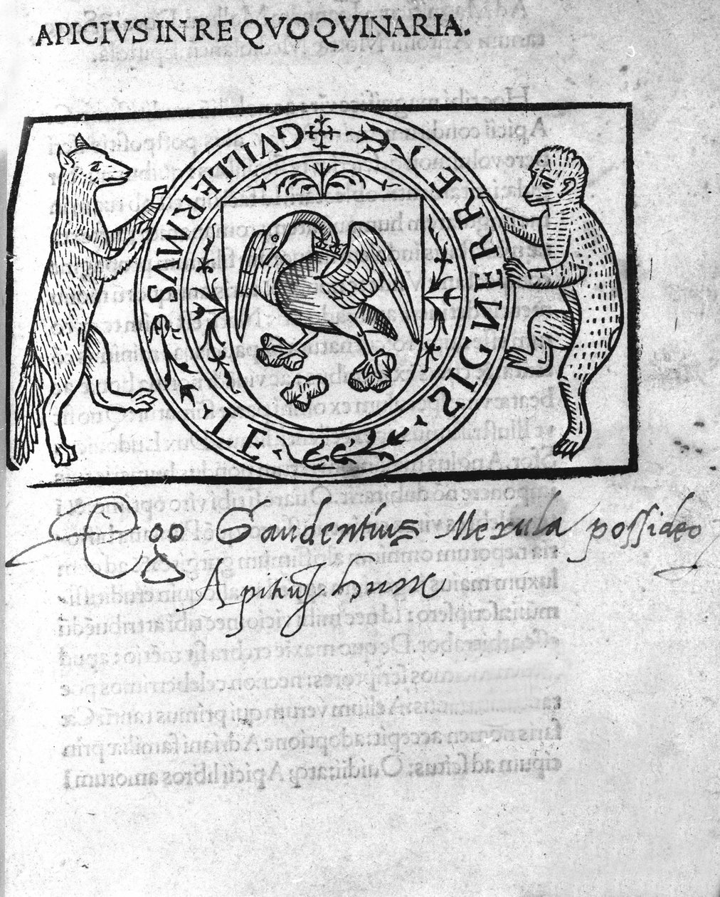 Marcus Gavius ​​​​Apiciuksen 1500-luvun "In re quoquinaria (De re quinaria)" -elokuva. Latinalainen gastronomi (1. vuosisadalla jKr.). s.l. n.d. 16. vuosisata. tekijältä Unknown artist