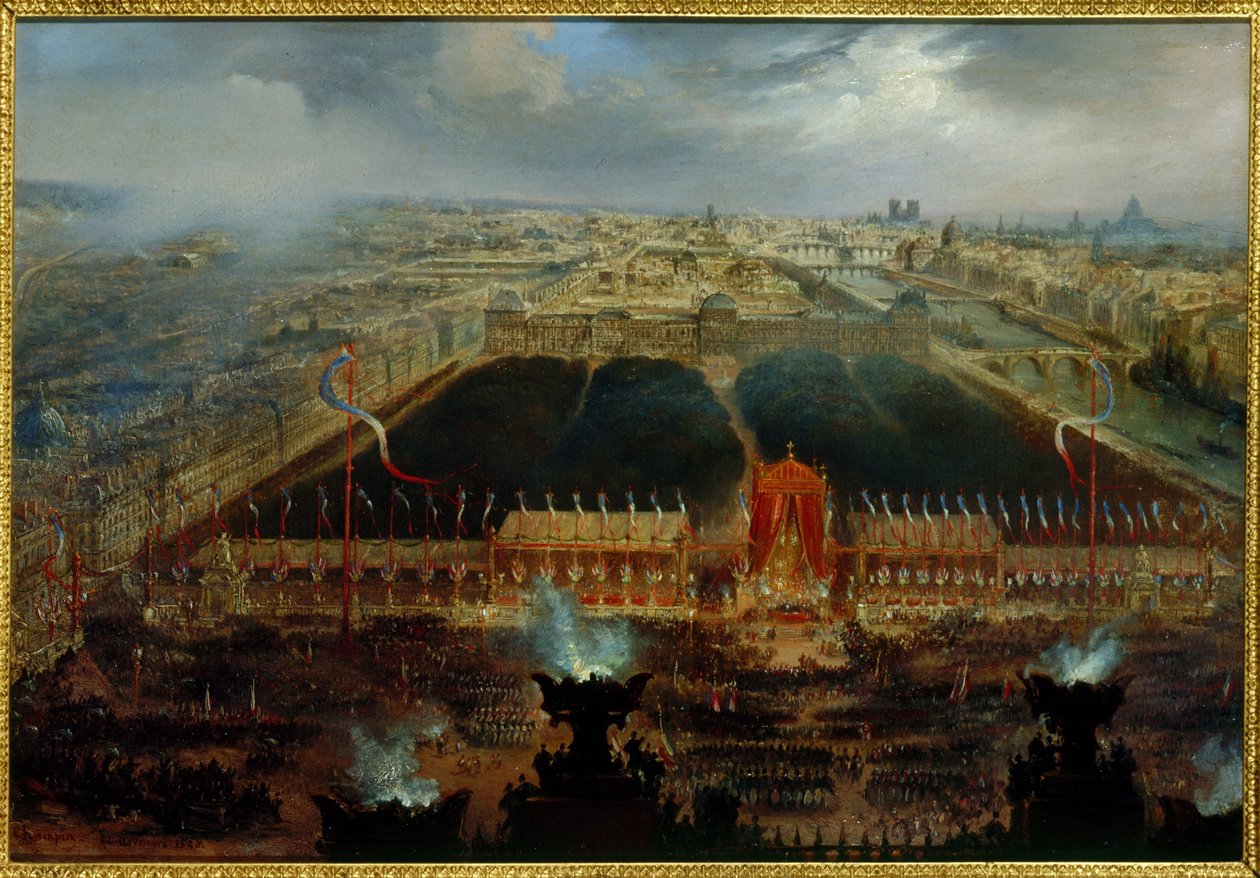 Perustuslain päivä Place de la Concorde -aukiolla, 12. marraskuuta tekijältä Unknown artist
