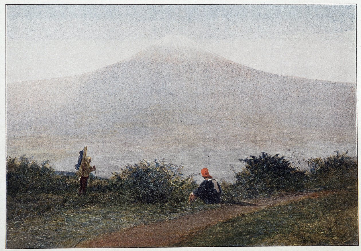 Fujiyama, Japanin tulivuori - valokuvaus, 1800-luvun loppu tekijältä Unknown artist