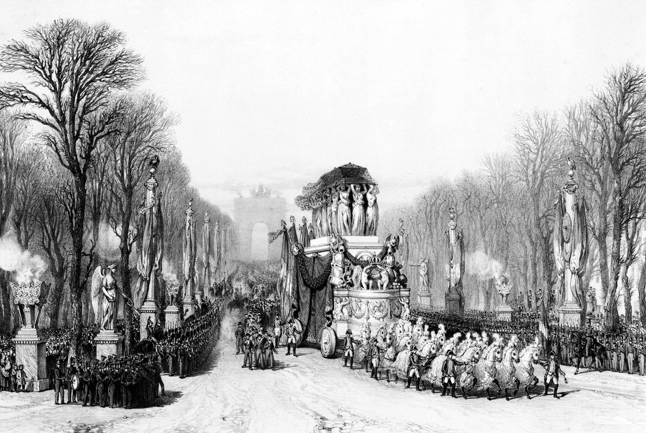 Keisari Napoleon Bonaparten hautajaiset. Keisari Napoleon I:n tuhkan paluu Champs-Elysees