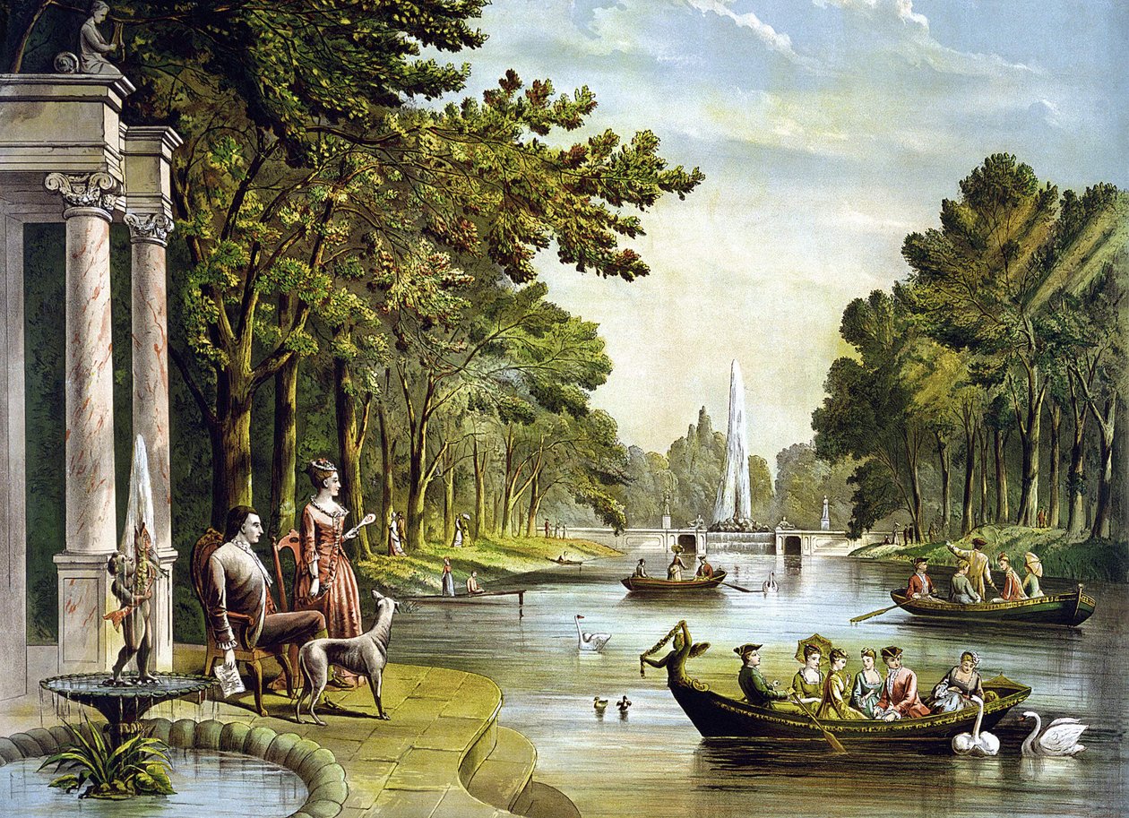 Kenraali La Fayette (Lafayette) (1757 - 1834) kesäasunnossaan. tekijältä Unknown artist