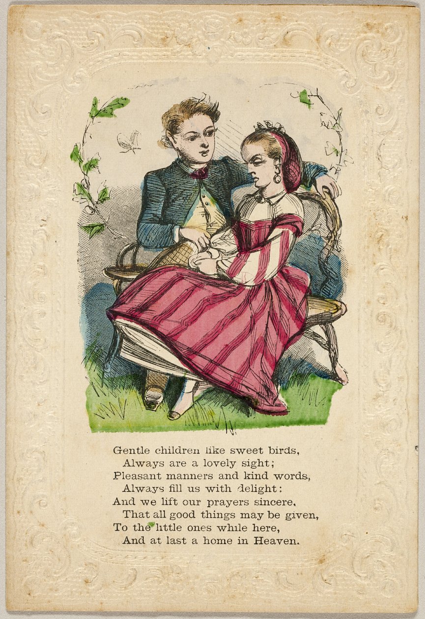 Lempeät lapset kuin suloiset linnut (valentine) tekijältä Unknown artist