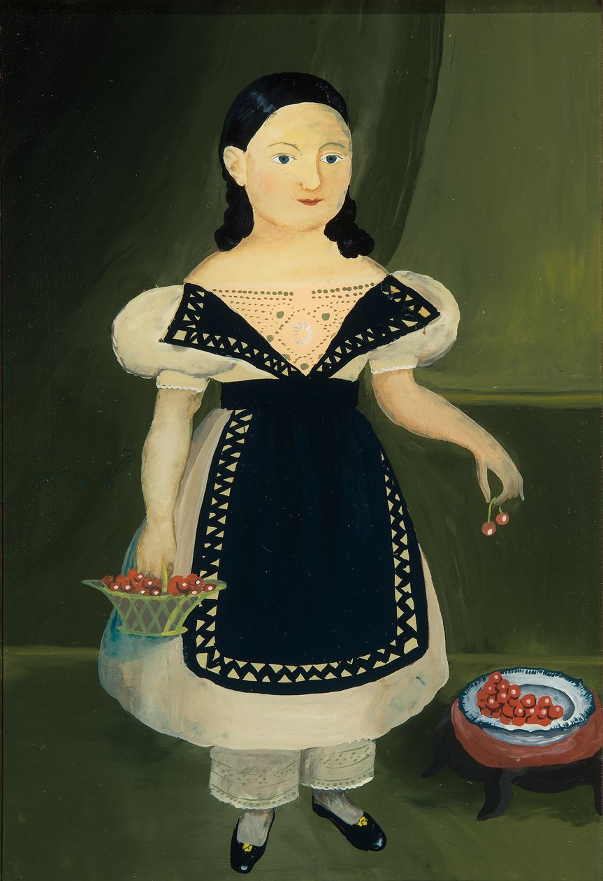 Tyttö kirsikoilla tekijältä Unknown artist