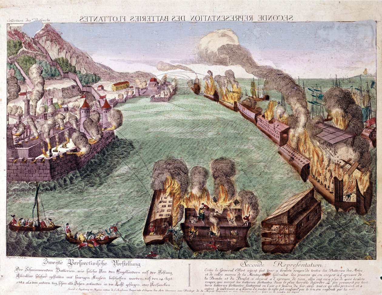 Gibraltarin suuri piiritys 1779-1783 (kaiverrus) tekijältä Unknown artist