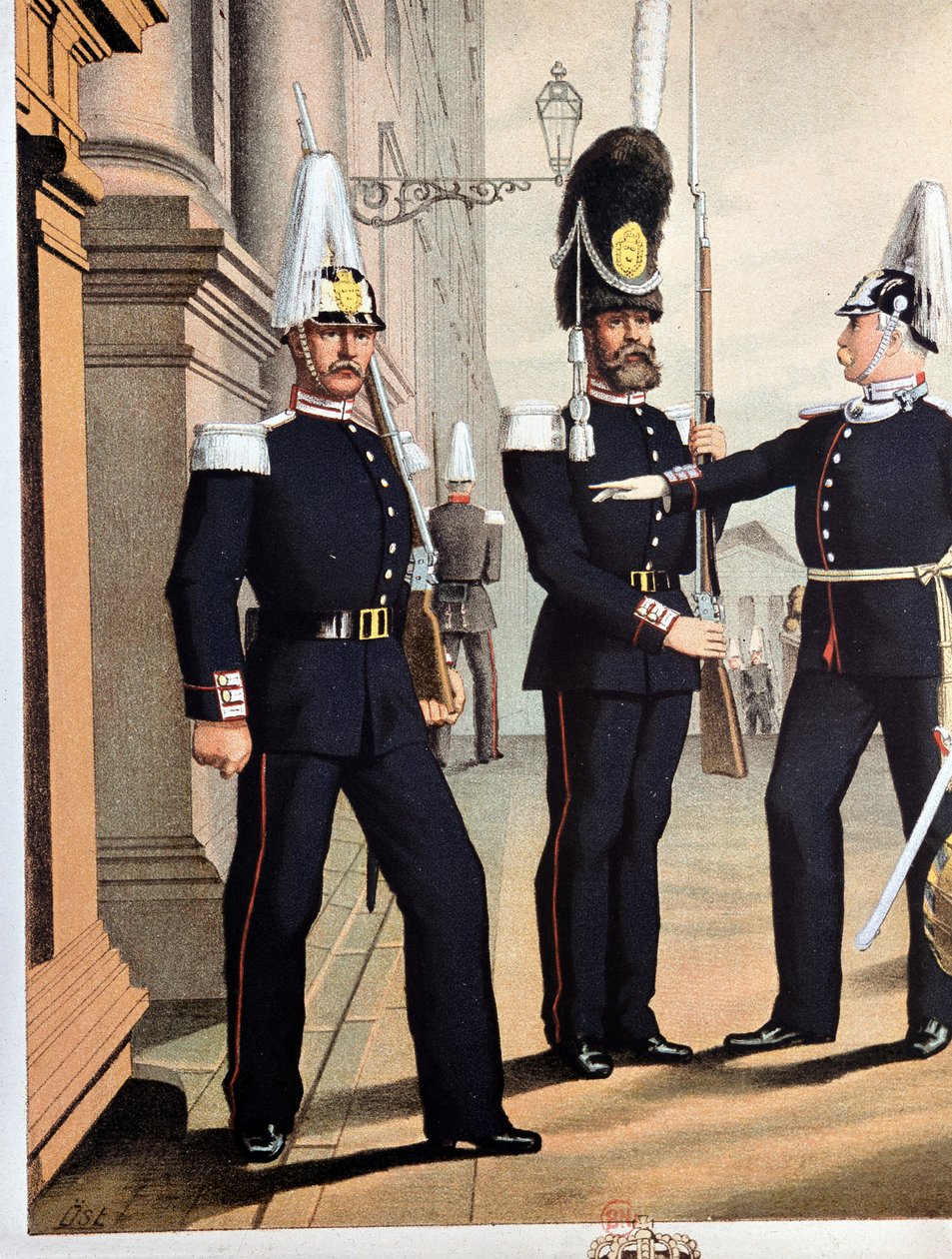 Ruotsin kaartin kranadiers, v.1890 tekijältä Unknown artist