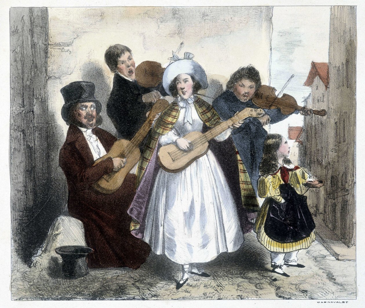 Ryhmä katumuusikoita, 1800-luvun loppu tekijältä Unknown artist