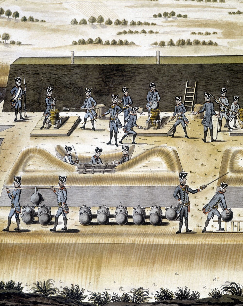 Tykkimiehet työssä - "tykistösopimuksessa", kirjoittanut François Lingier, Strasbourg tekijältä Unknown artist