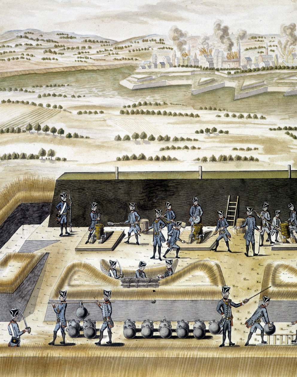 Tykkimiehet työssä - "tykistösopimuksessa", kirjoittanut François Lingier, Strasbourg tekijältä Unknown artist