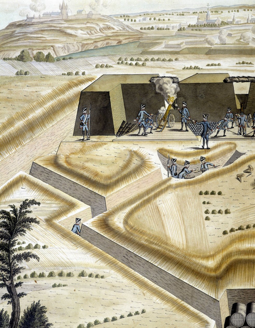 Tykkimiehet työssä - "tykistösopimuksessa", kirjoittanut François Lingier, Strasbourg tekijältä Unknown artist