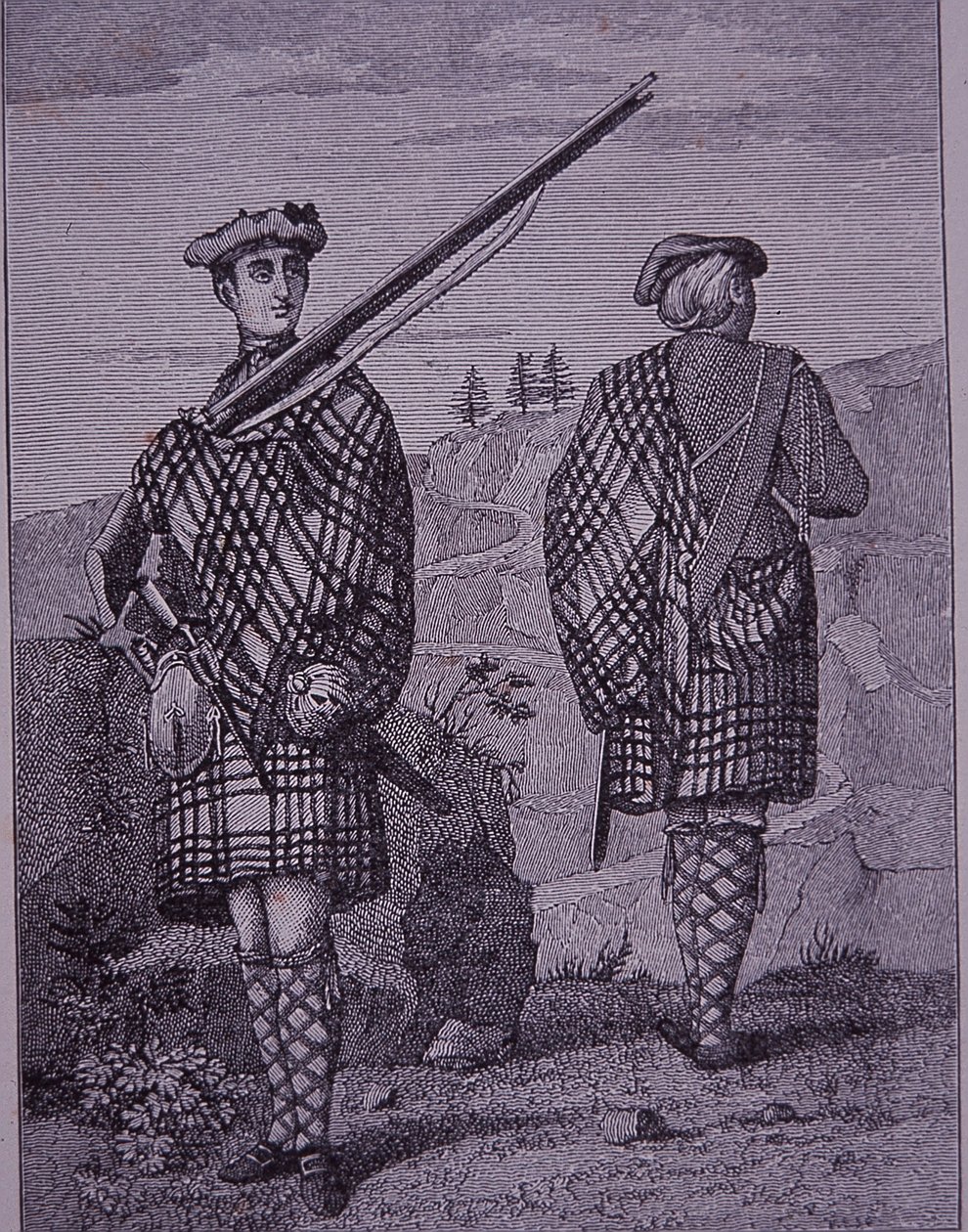 Ylämaan sotilaita myöhemmin 1700-luvulla tekijältä Unknown artist