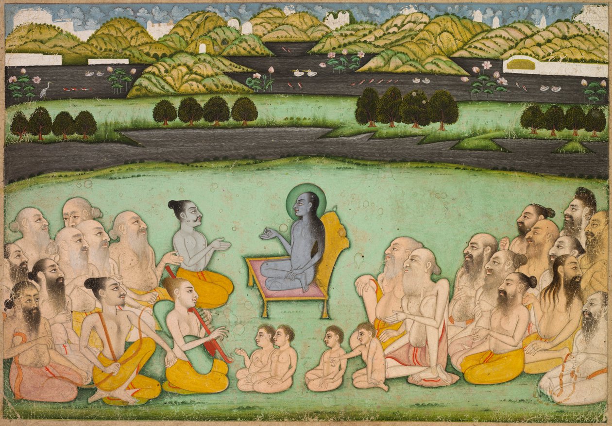 Hindujumala Krishna puhuu vanhimmille tekijältä Unknown artist