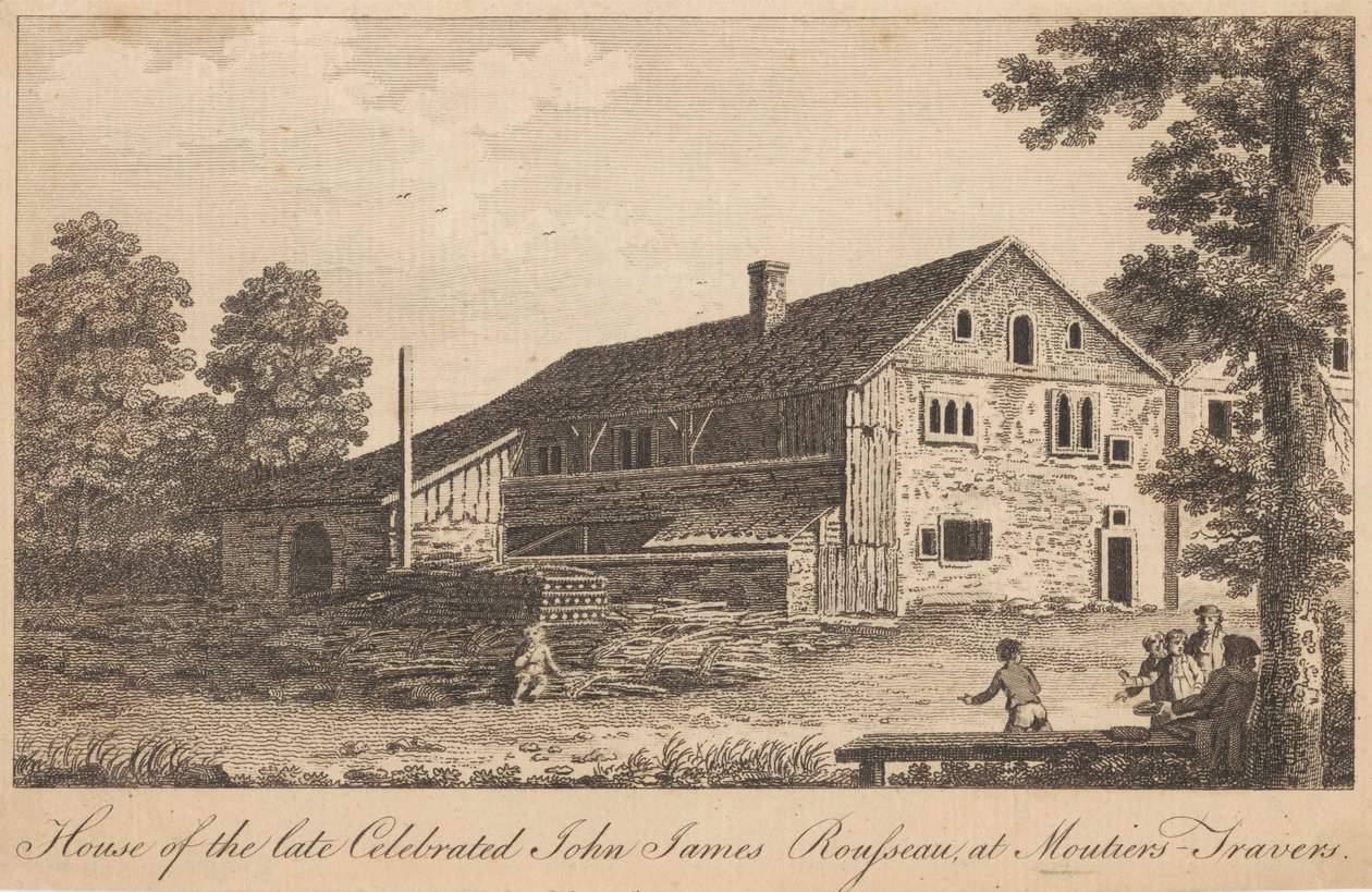 House of the Late Juhli John James Rousseau, Moutiers-Travers tekijältä Unknown artist