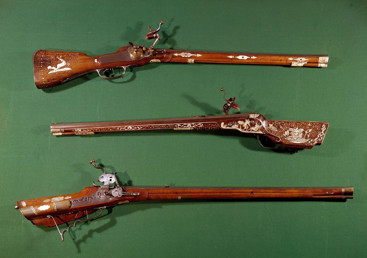 Metsästyskiväärit. 1500-luvun Gien, metsästysmuseo tekijältä Unknown artist