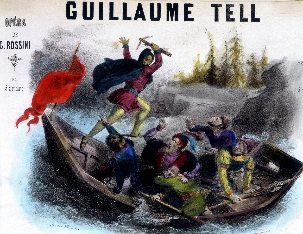 Kuva "Guillaume Tellin" partituurista tekijältä Unknown artist
