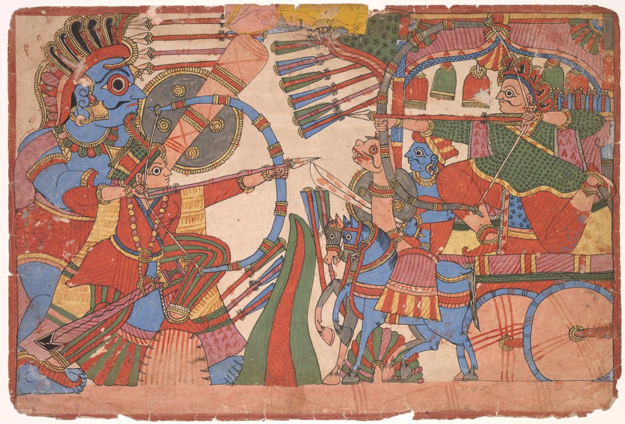 Kuvitus Mahabharataan tekijältä Unknown artist