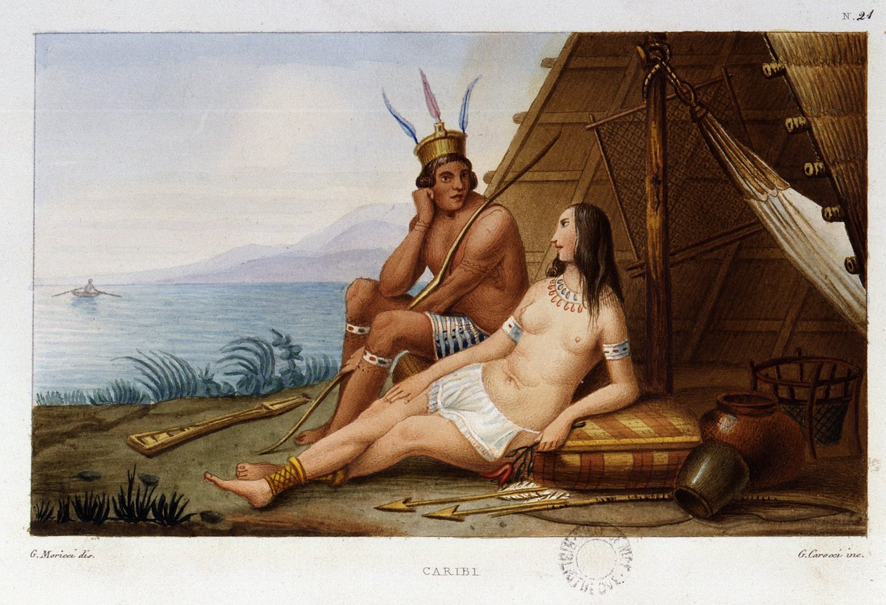 Intialainen Karibialainen Karibian pariskunta tekijältä Unknown artist