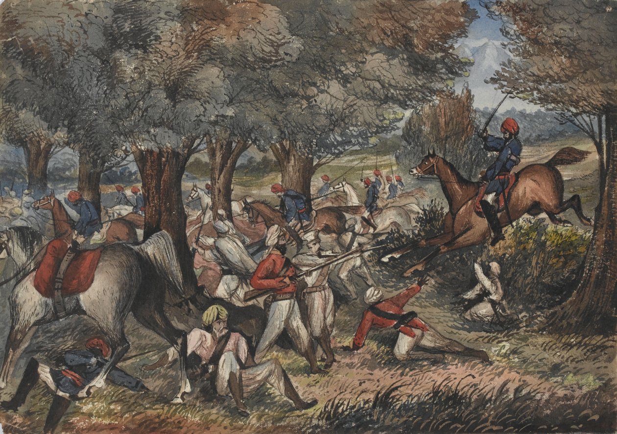 Jat Horse Yeomanry Bolwalissa Nepalin rajalla tekijältä Unknown artist