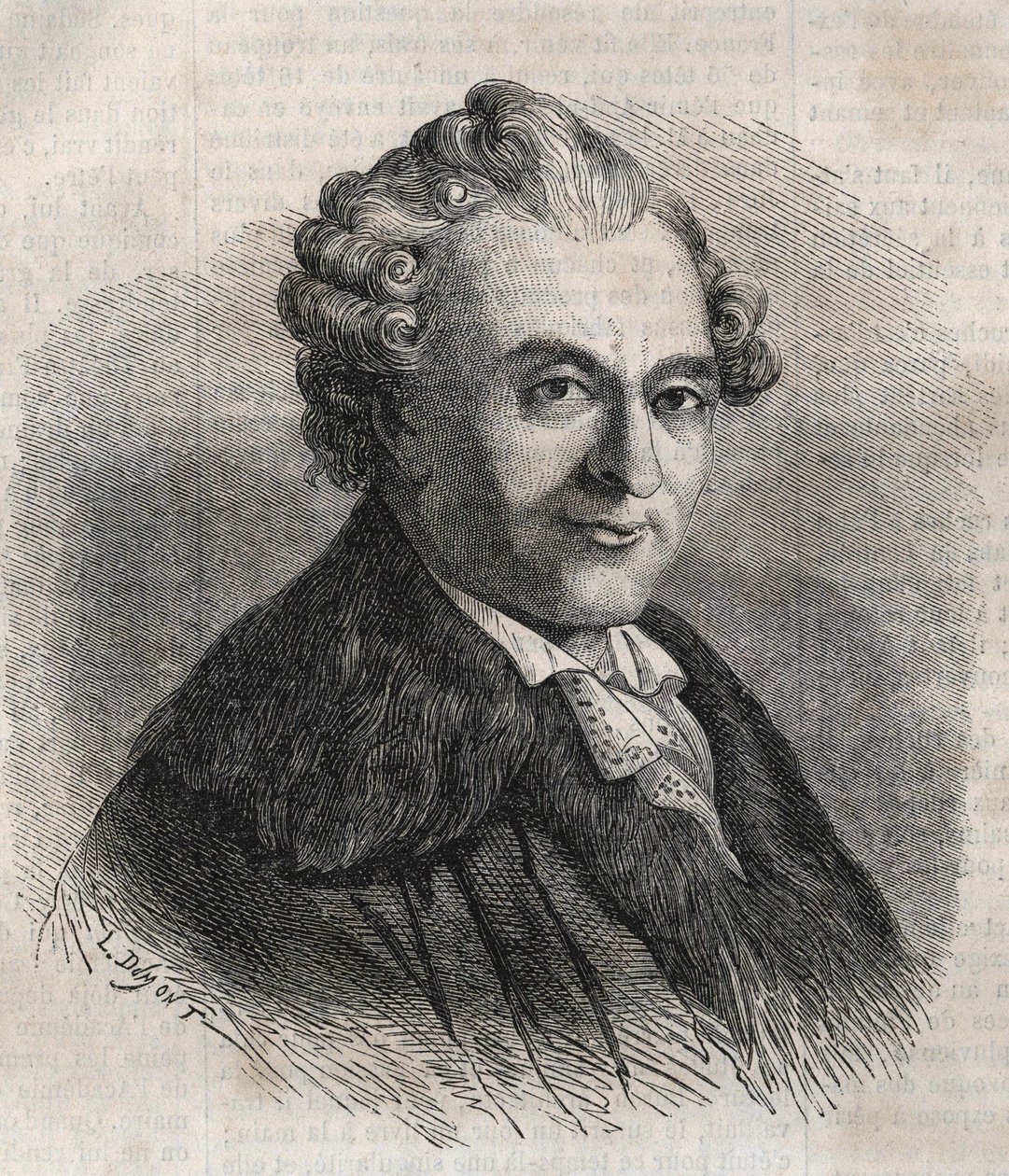 Jean Michel Sedaine. Ranskalainen näytelmäkirjailija 1719-1797 tekijältä Unknown artist