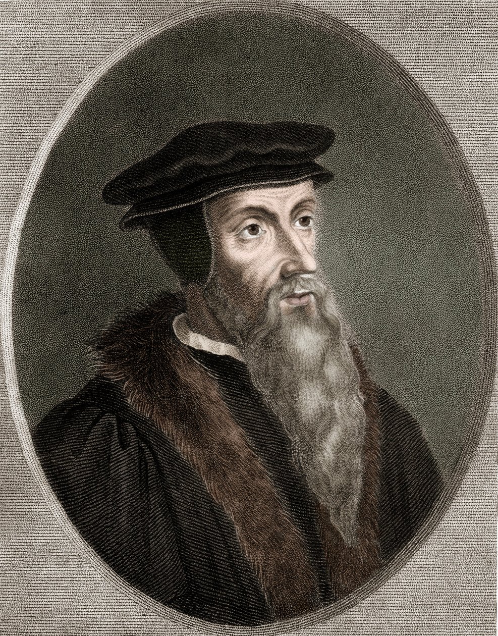 John Calvin - Jean Calvin 1509-1564 - kaiverrus - 1800-luku tekijältä Unknown artist