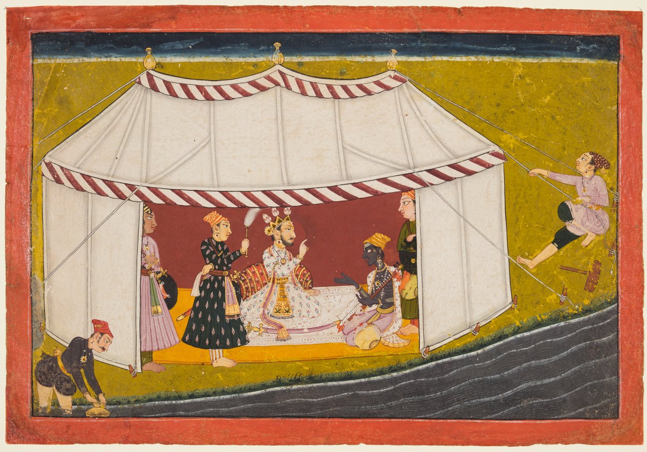 Kuningas Bikramaditya kutsuu Madhavan Madhavanala Kamakandalasta tekijältä Unknown artist
