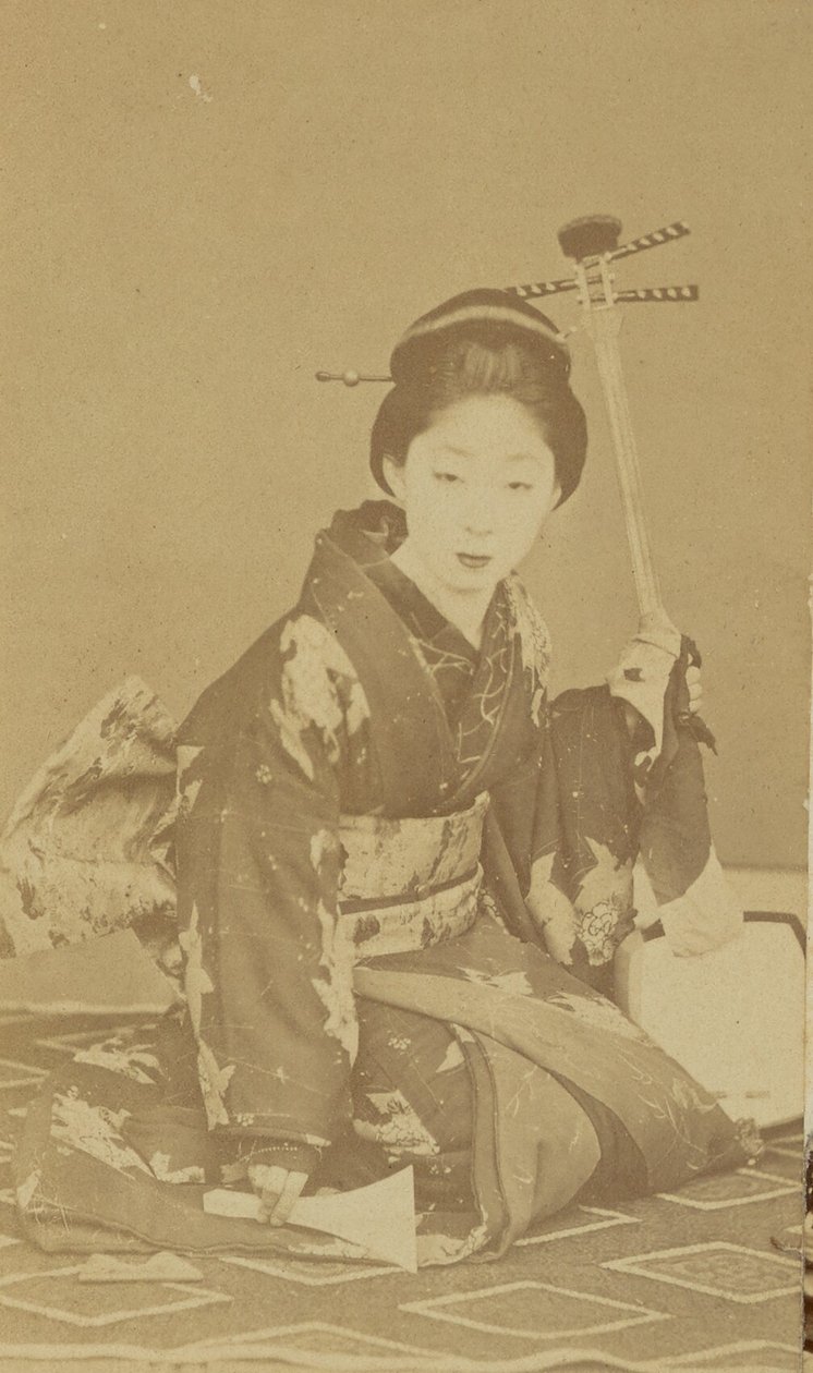 [Polvistuva japanilainen nainen] tekijältä Unknown artist