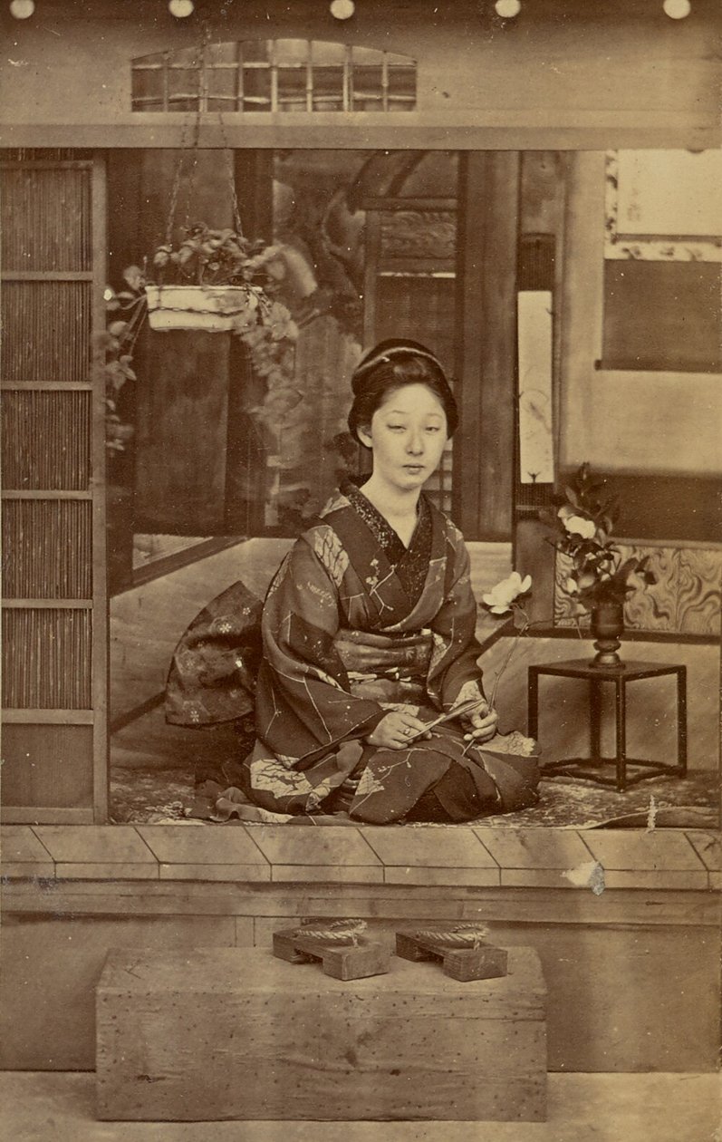 [Polvistuva japanilainen nainen] tekijältä Unknown artist