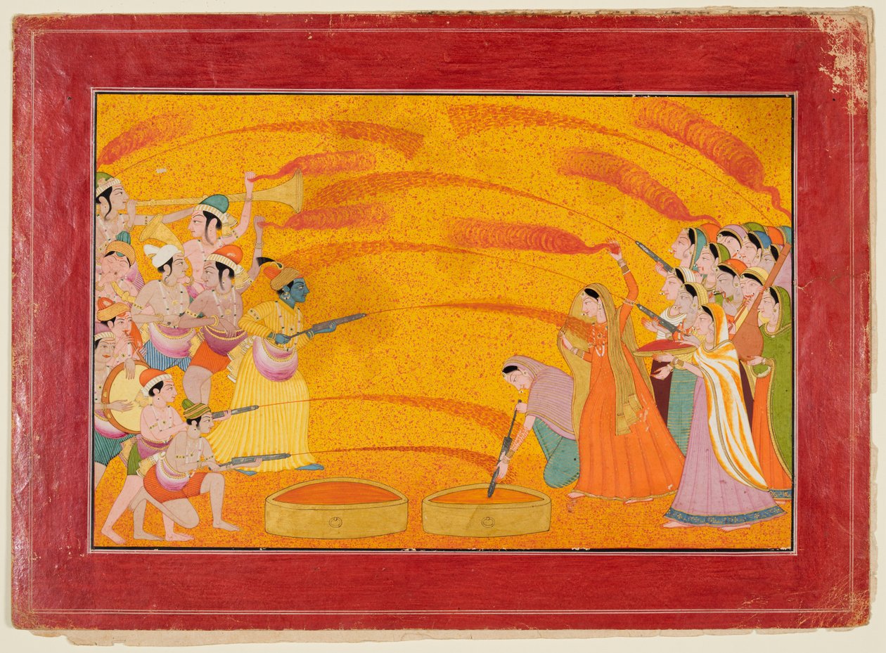 Krishna juhlii Holia tekijältä Unknown artist