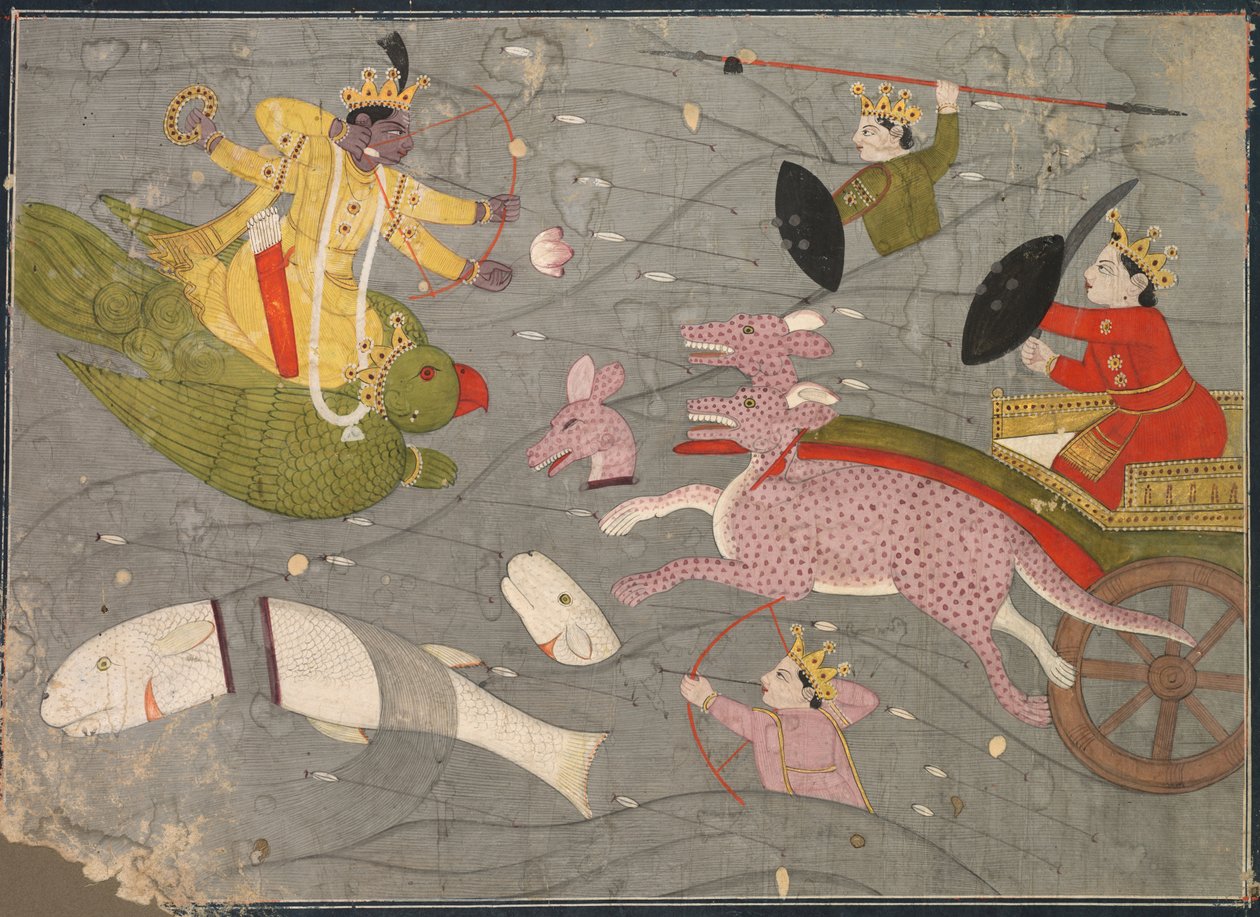 Krishna Fighting Vanasura