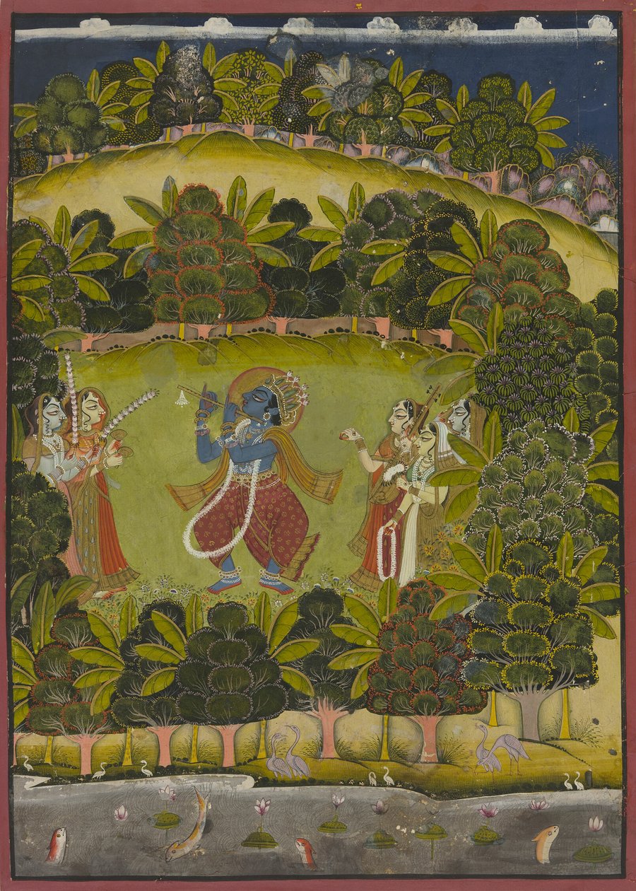 Krishna huilaa Gopille tekijältä Unknown artist
